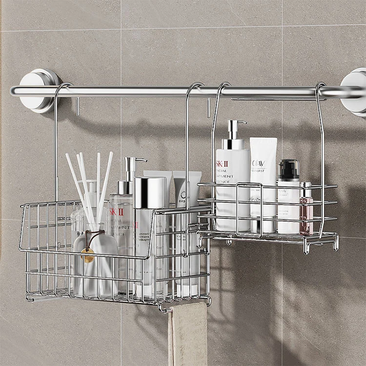 Portaoggetti rimovibile per accessori da bagno in acciaio inossidabile